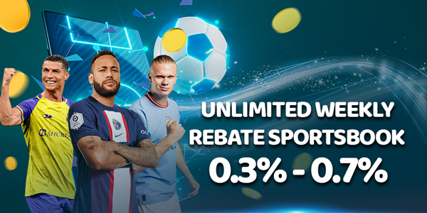 Unlimited Weekly Cash Rebate Sportsbook 0.30-0.70%